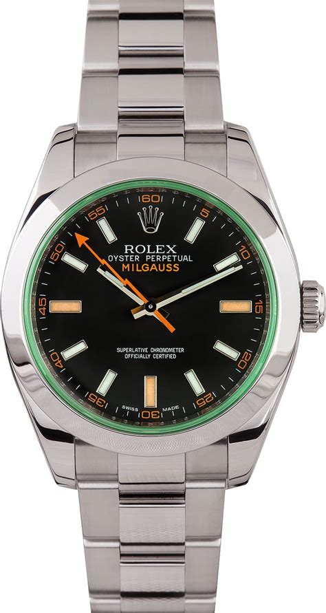 Rolex Milgauss green crystal replacement